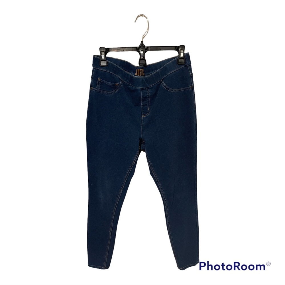 Justice Girls Plus Size 18+ Mid-Rise Blue Jegging